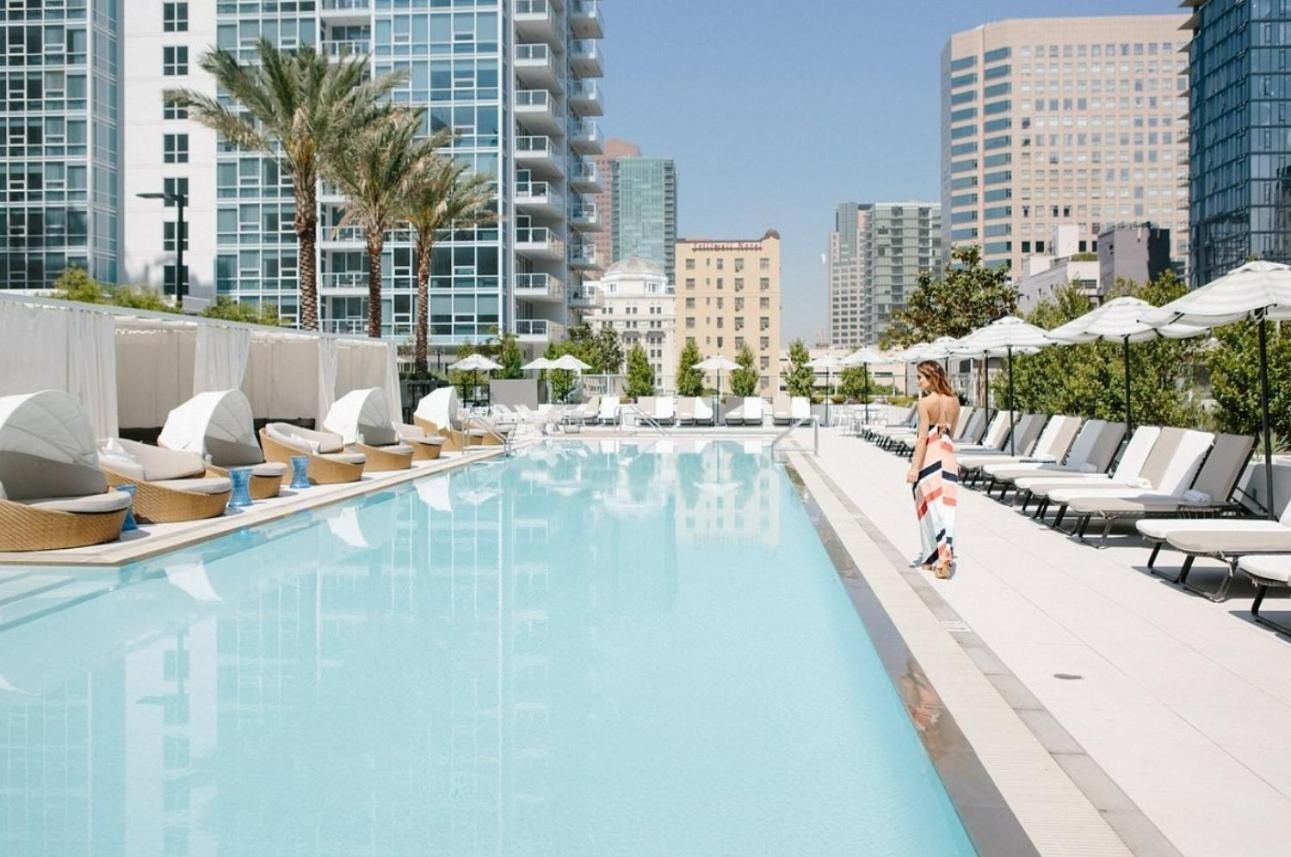 Level Downtown La South Olive Hotel Los Angeles Bagian luar foto